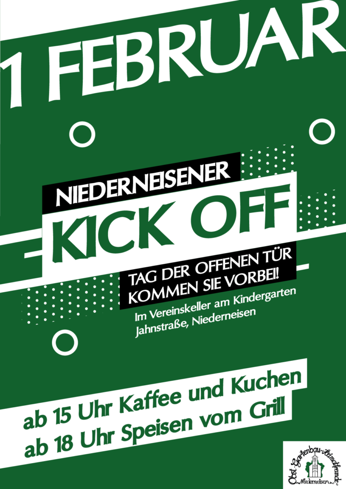 Plakat zum Kick-off 2020 am 01. Februar